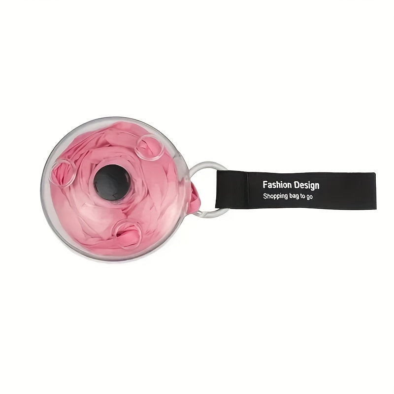 Extra Large Foldable Nylon Shopping Bag With Stretchable Design, Lightweight Grocery Tote, Compact And Lightweight With 3.54-inch Winding Storage Disk For Supermarket And Daily Use