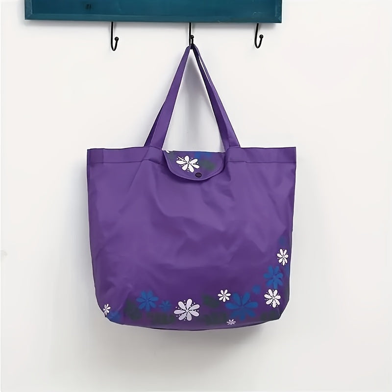 6pcs Reusable Shopping Bags Folding Storage Bags Nordic Printing- Leak-proof Closure- Polyester - Folding Portable- Rectangle Large Capacity for Home Shopping\u002FCommuting\u002FSupermarket Stocking Multi-functional storage device Eco-friendl