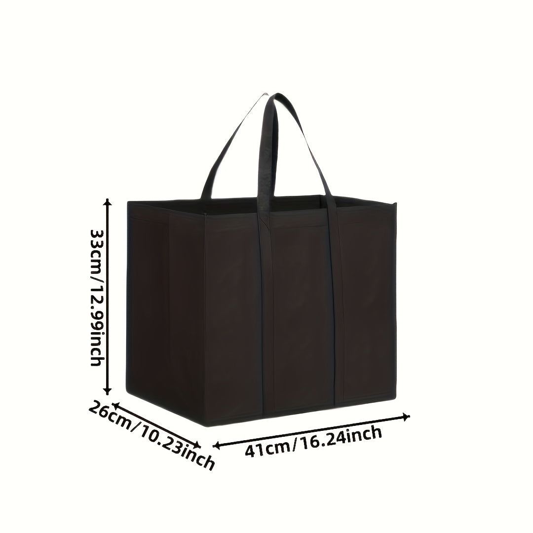 Set Of 3 Durable, Reusable Shopping Bags Made Of Non-woven Fabric, Washable And Foldable, Perfect for Minimalist Shopping.