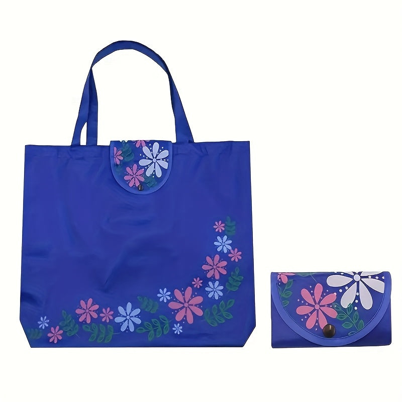 6pcs Reusable Shopping Bags Folding Storage Bags Nordic Printing- Leak-proof Closure- Polyester - Folding Portable- Rectangle Large Capacity for Home Shopping\u002FCommuting\u002FSupermarket Stocking Multi-functional storage device Eco-friendl