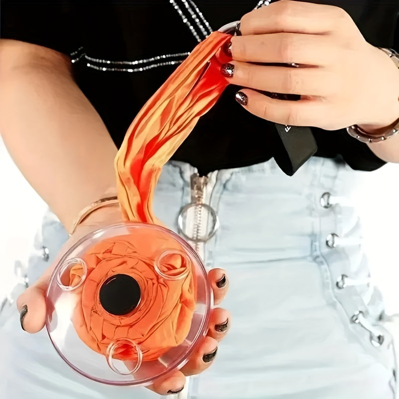 Extra Large Foldable Nylon Shopping Bag With Stretchable Design, Lightweight Grocery Tote, Compact And Lightweight With 3.54-inch Winding Storage Disk For Supermarket And Daily Use