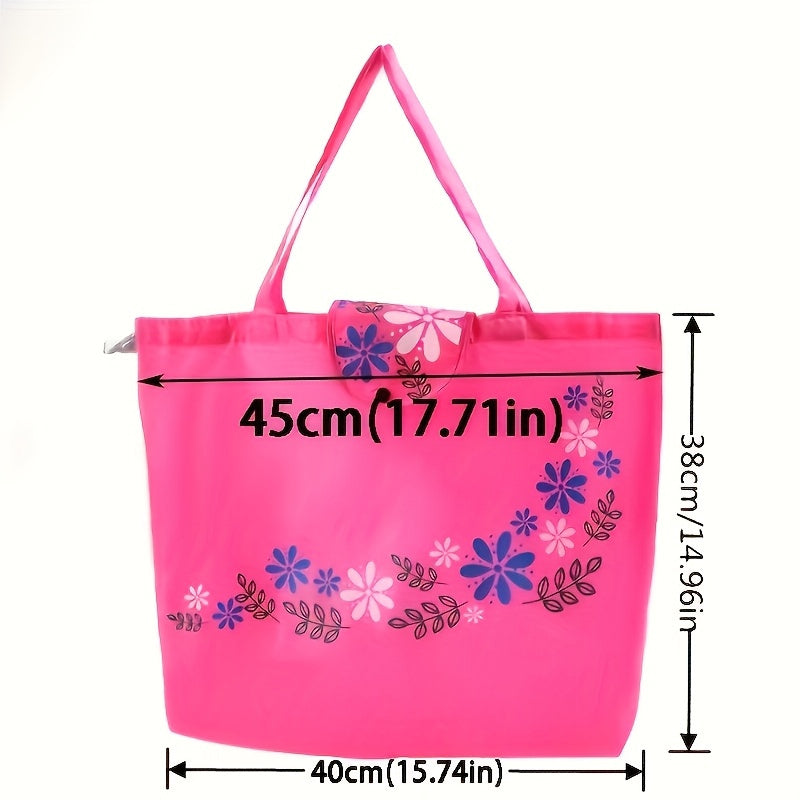 6pcs Reusable Shopping Bags Folding Storage Bags Nordic Printing- Leak-proof Closure- Polyester - Folding Portable- Rectangle Large Capacity for Home Shopping\u002FCommuting\u002FSupermarket Stocking Multi-functional storage device Eco-friendl