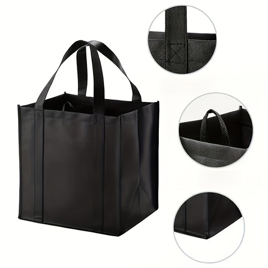 Set Of 3 Durable, Reusable Shopping Bags Made Of Non-woven Fabric, Washable And Foldable, Perfect for Minimalist Shopping.